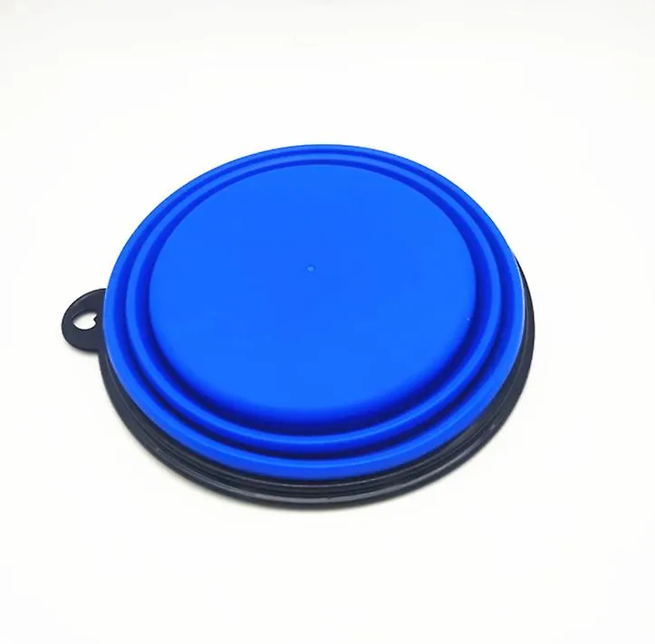 2Pcs M 650ml red Portable Outdoor Pet feed bowl Foldable Silicone travel Bowl AZ11371