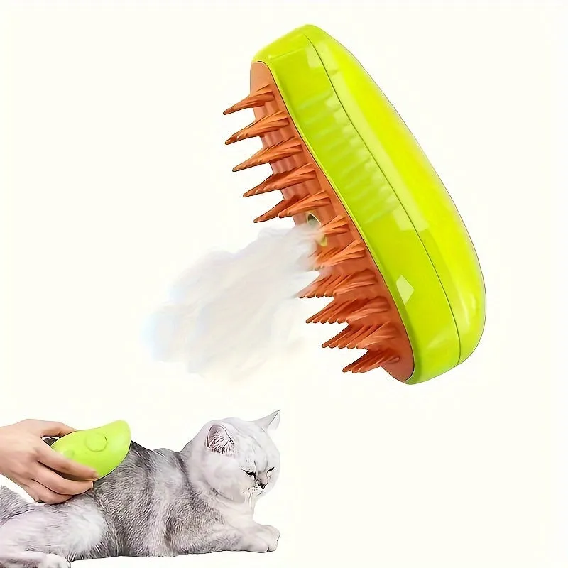 3 in 1 Self Cleaning Cat Massage Comb with USB Charging