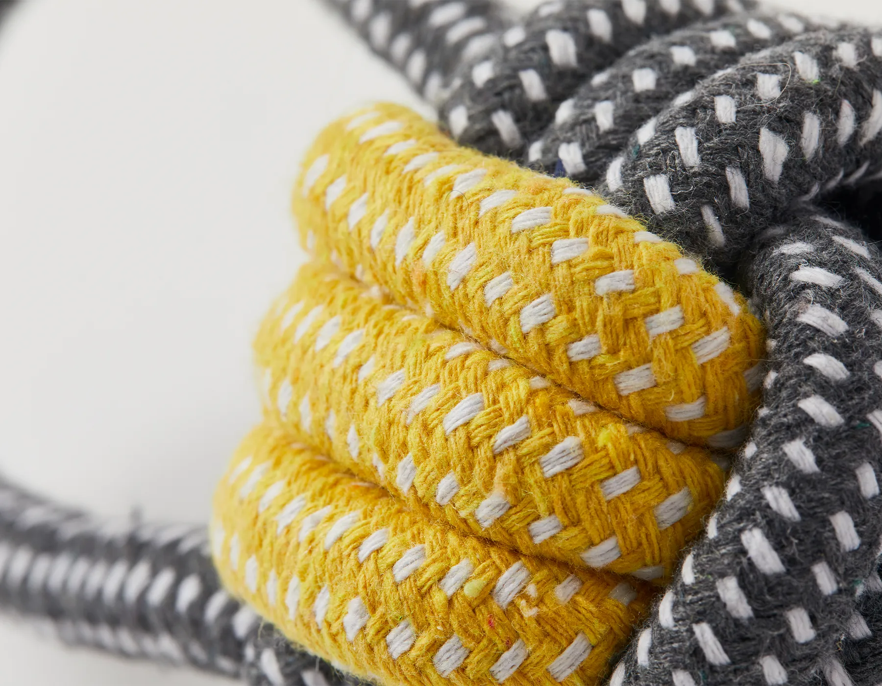 Black and Yellow Double Loop 3" Celtic Knot Rope Dog Toy