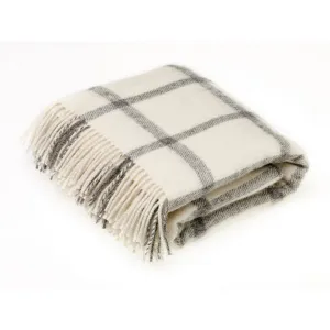 Bronte By Moon Throw - Windowpane Cream