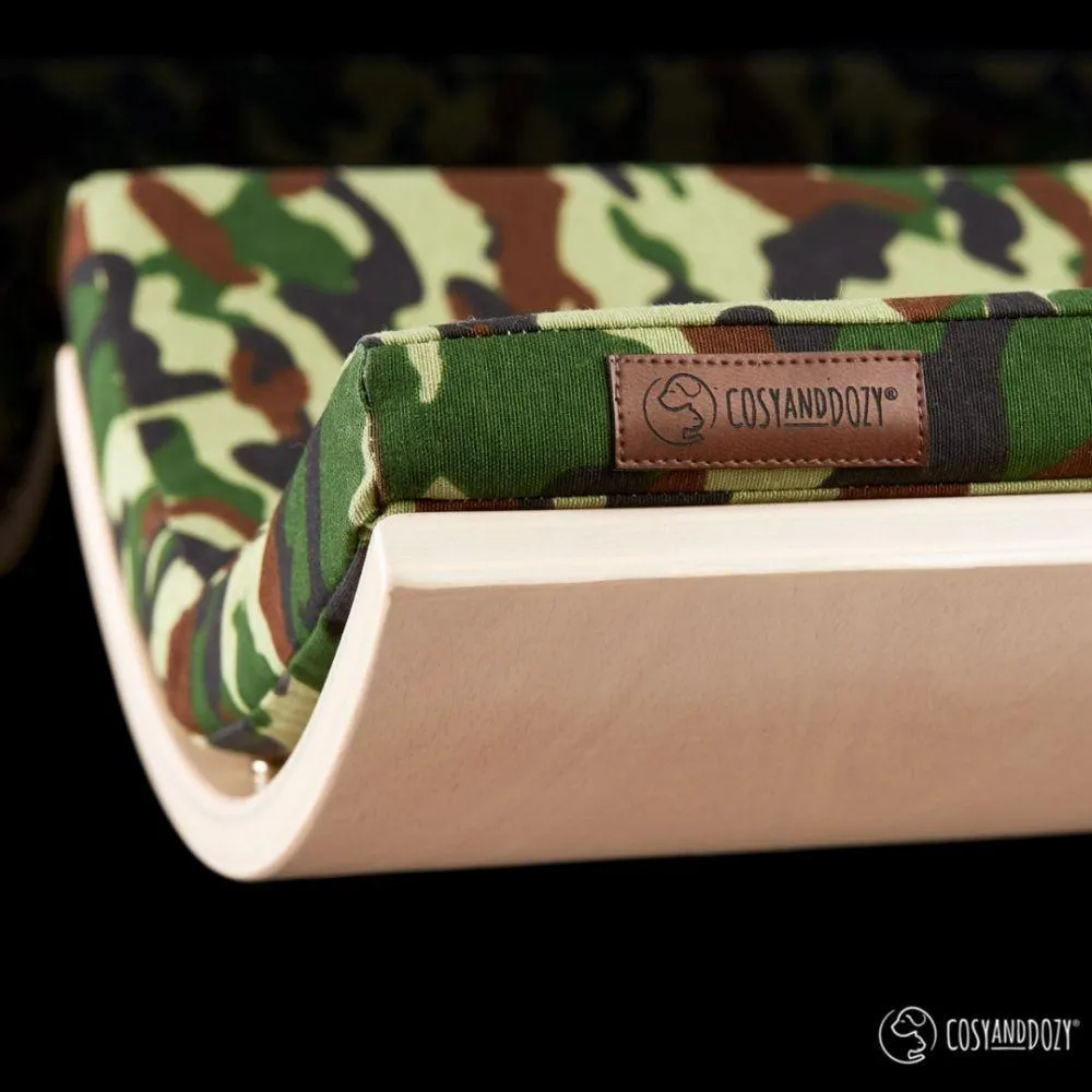 CHILL Cat Shelf & Perch By Cosy and Dozy - Green CAMO & Maple