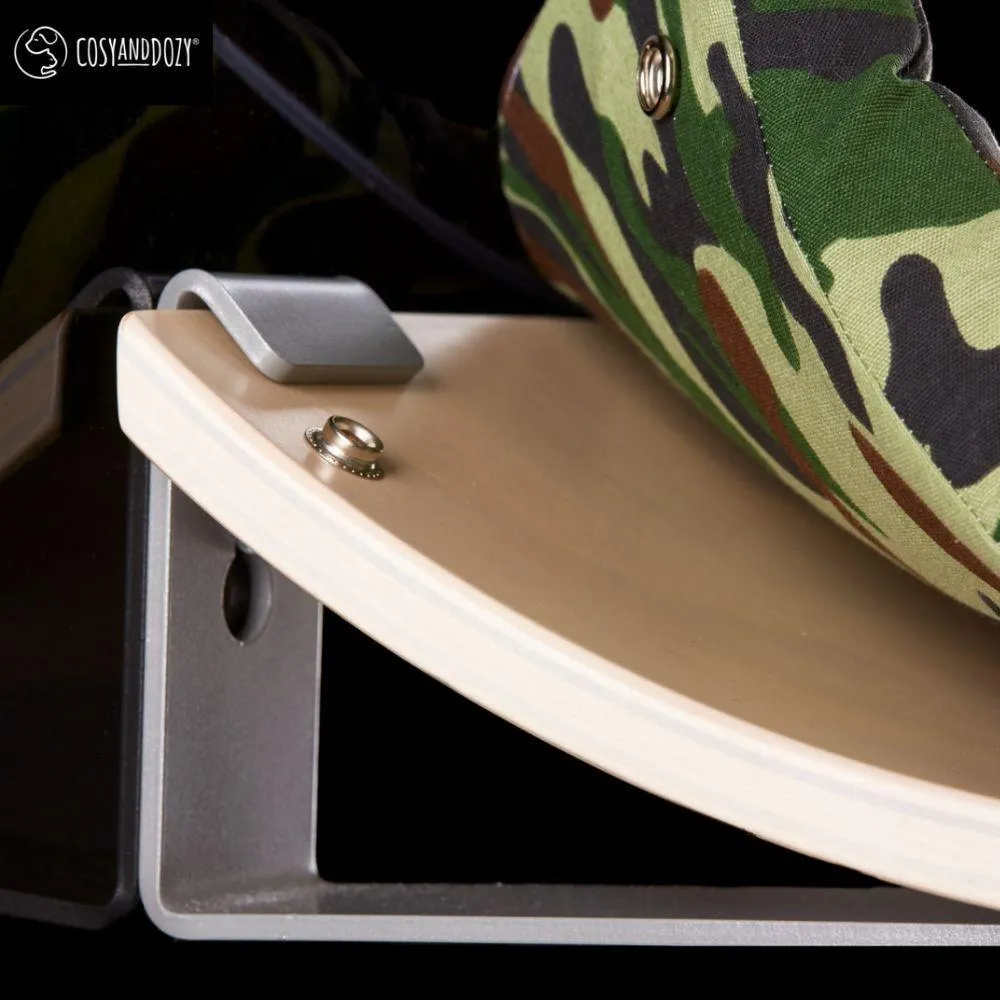 CHILL Cat Shelf & Perch By Cosy and Dozy - Green CAMO & Maple