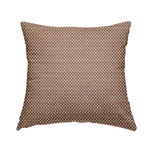 Comfy Chenille Textured Brick Semi Plain Pattern Upholstery Fabric In Pink - Handmade Cushions