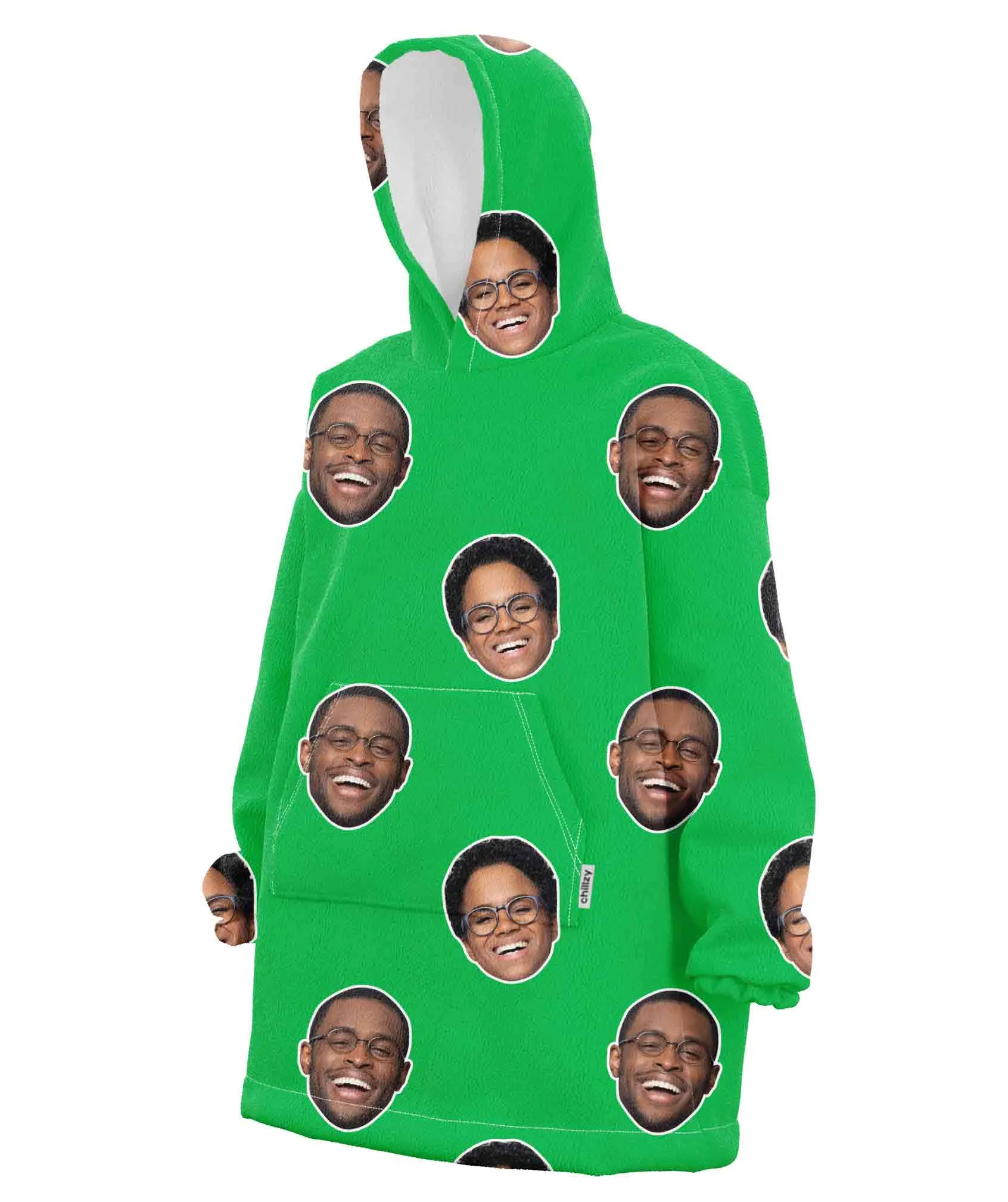 Couples Face Hoodie Blanket