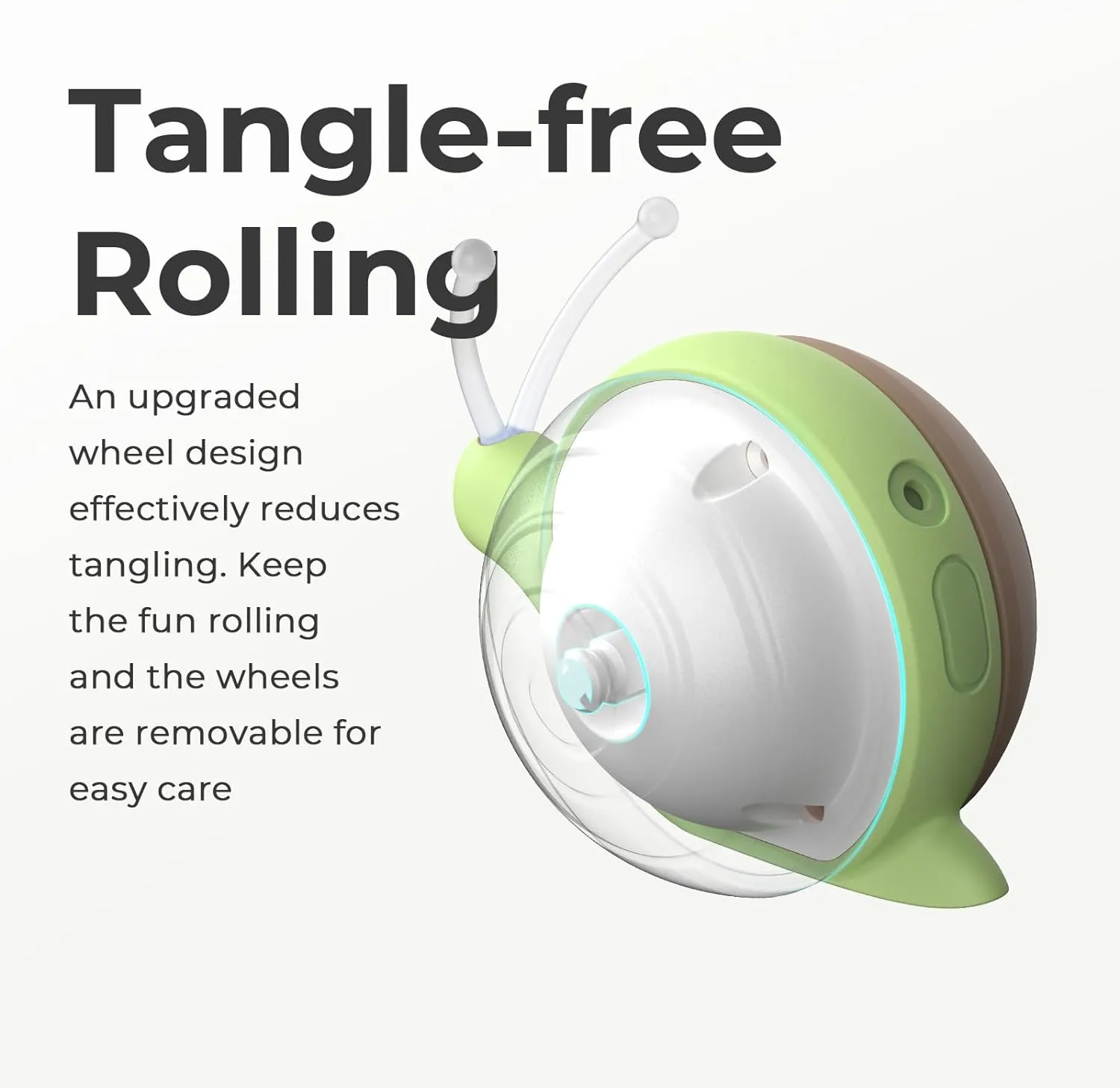 Curatepet Wicked Snail-Brown/Green Interactive Cat Toy