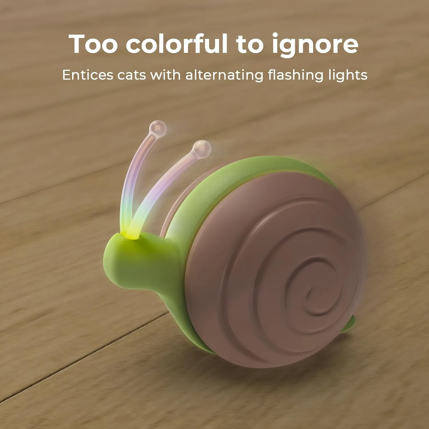 Curatepet Wicked Snail-Brown/Green Interactive Cat Toy