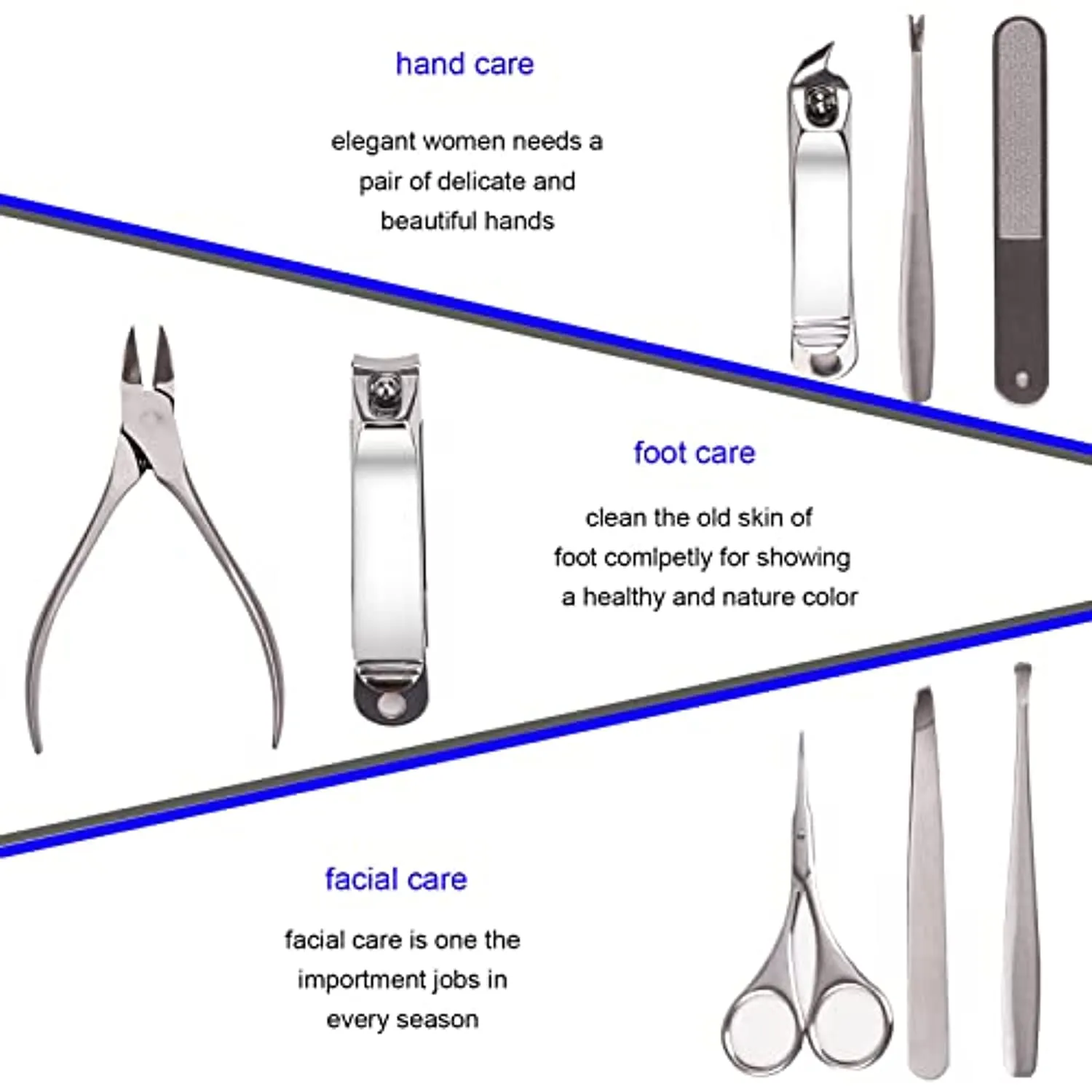HGINCA Manicure Set Nail Clippers Pedicure Kit -8 Pieces Stainless Steel Personal care Manicure Kit Professional Grooming Kits Nail Care Tools with PU Leather Travel Case Perfect Mother's Day Gift
