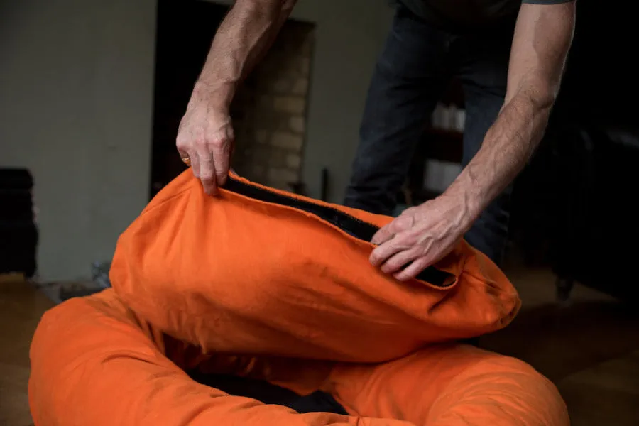 Orange Moleskin Dog Bed Covers