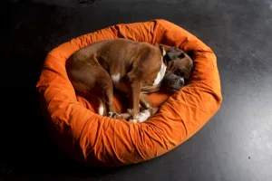 Orange Moleskin Dog Bed
