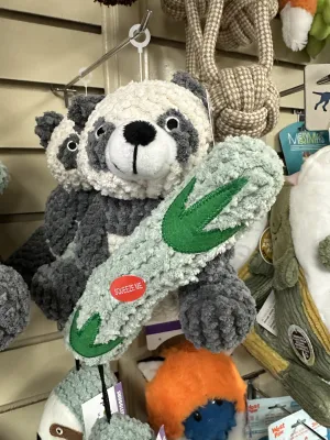 Patchwork Playful Pair, Dog Toy, Panda