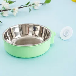 PAWS ASIA Suppliers Stainless Steel Modern Portable Adjustable Height Cage Hanging Dog Bowl