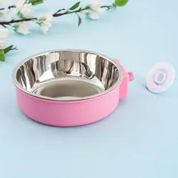 PAWS ASIA Suppliers Stainless Steel Modern Portable Adjustable Height Cage Hanging Dog Bowl