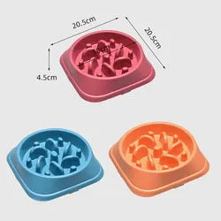 PAWS ASIA Wholesale PP Plastic Portable Slow Eating Non Slip Dog And Cat Bowls