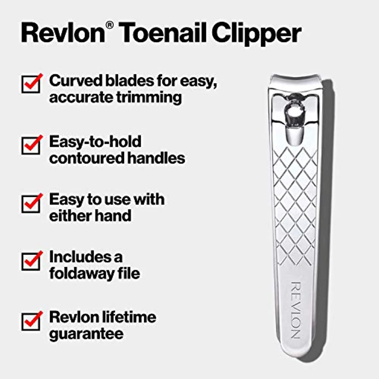 Revlon Toenail Clipper, Curved Blade