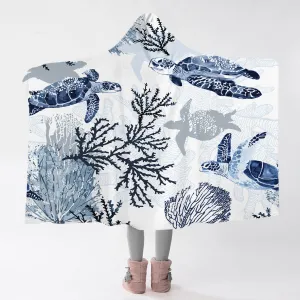 Sea Turtle Wonders Cosy Hooded Blanket