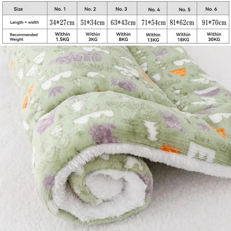 Soft Flannel Pet Mat | Winter Thicken Warm Cat & Dog Blanket | Puppy Sleeping Cover Towel | Cushion for Small, Medium & Large Dogs