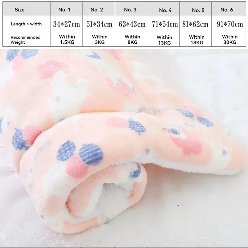 Soft Flannel Pet Mat | Winter Thicken Warm Cat & Dog Blanket | Puppy Sleeping Cover Towel | Cushion for Small, Medium & Large Dogs