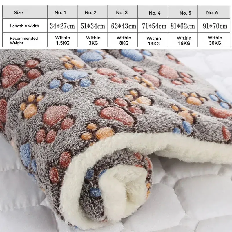 Soft Flannel Pet Mat | Winter Thicken Warm Cat & Dog Blanket | Puppy Sleeping Cover Towel | Cushion for Small, Medium & Large Dogs